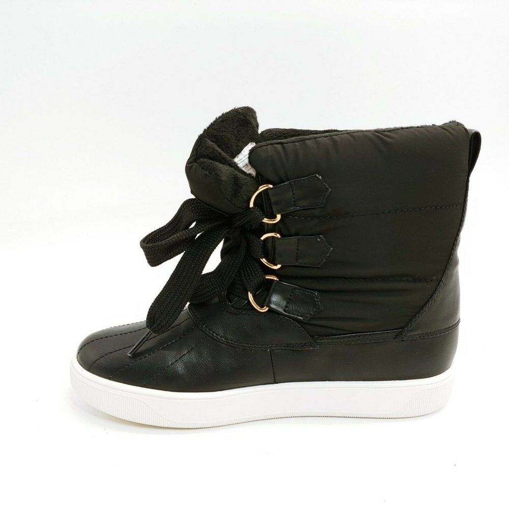 Lands End Womans Lace Up Front Ankle Snow Boots 6 - Picture 2 of 10